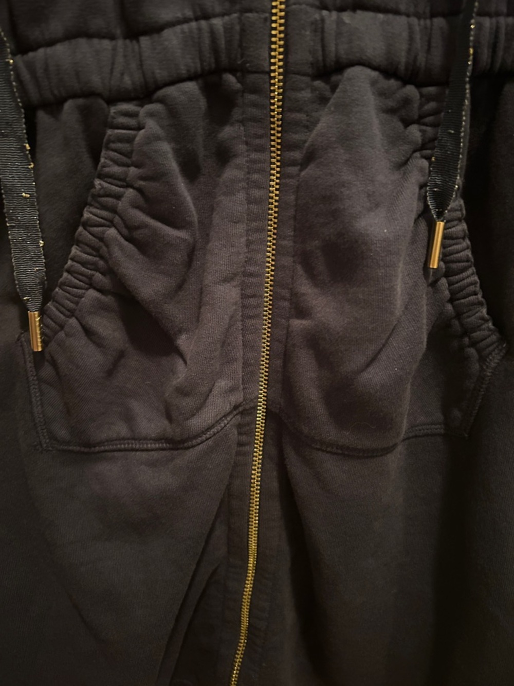 Vintage Juicy Couture Navy Zip-Front Hooded Short-Sleeve Dress - Picture 4 of 7